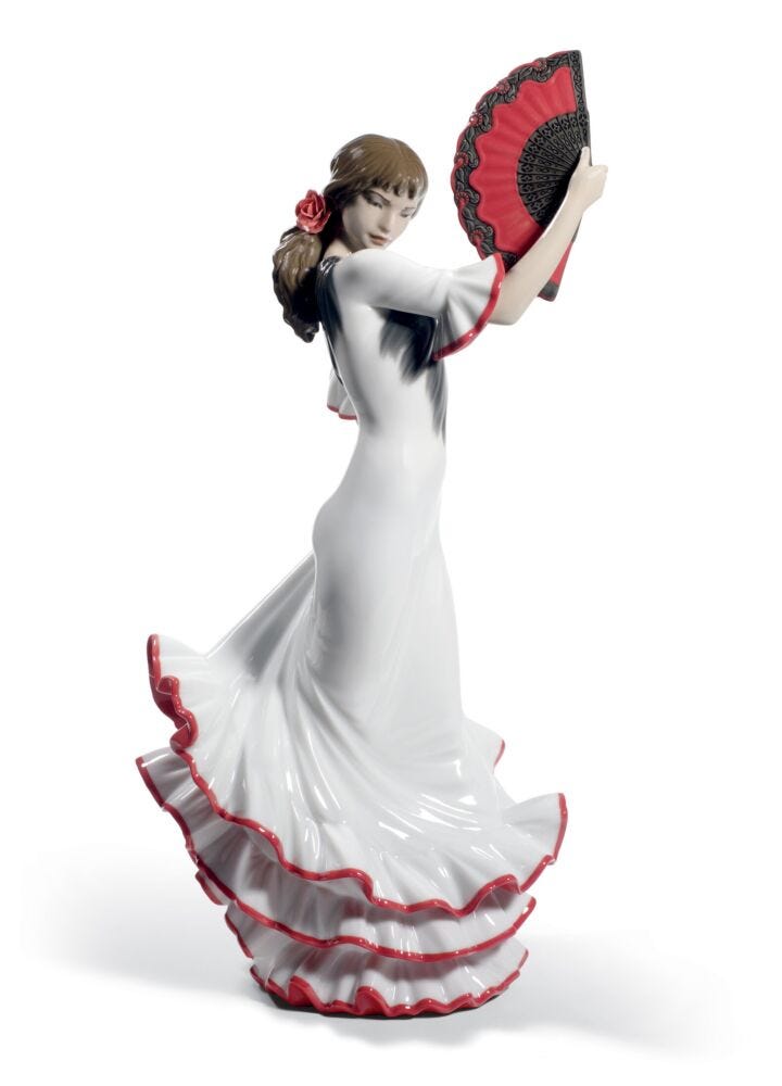 Passion and Soul Flamenco Woman Figurine. 60th Anniversary. Red in Lladró