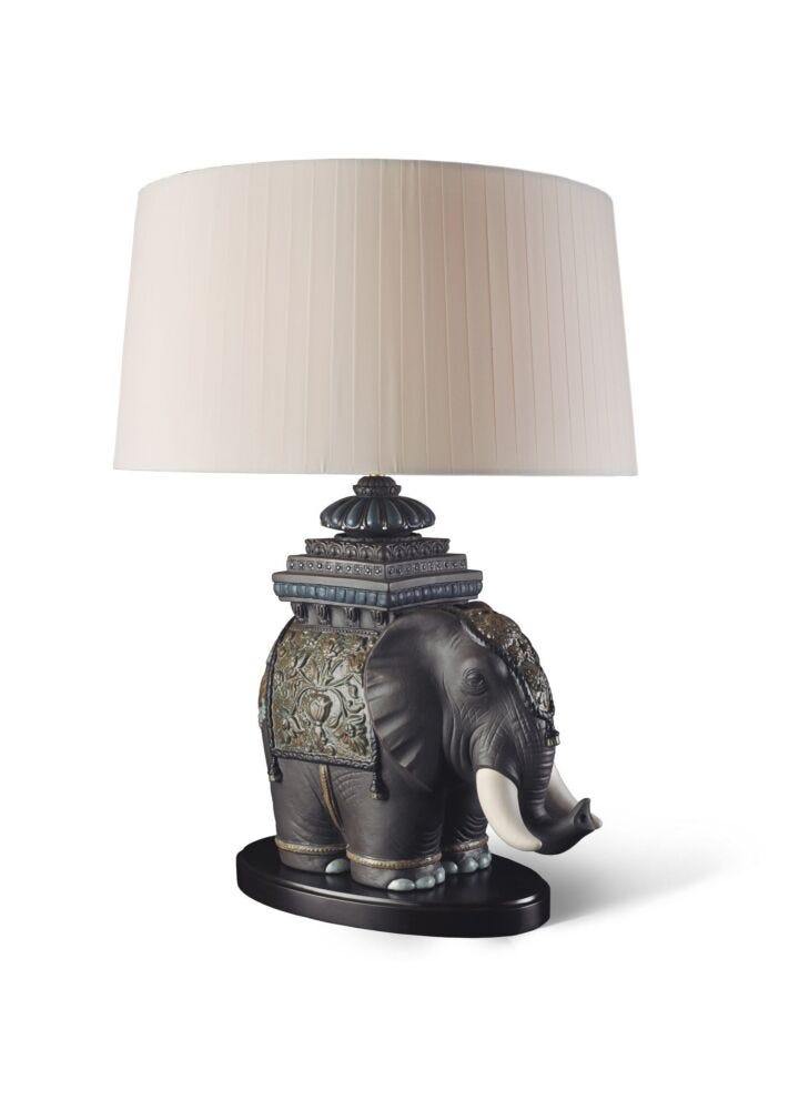 Siamese Elephant Table Lamp in Lladró