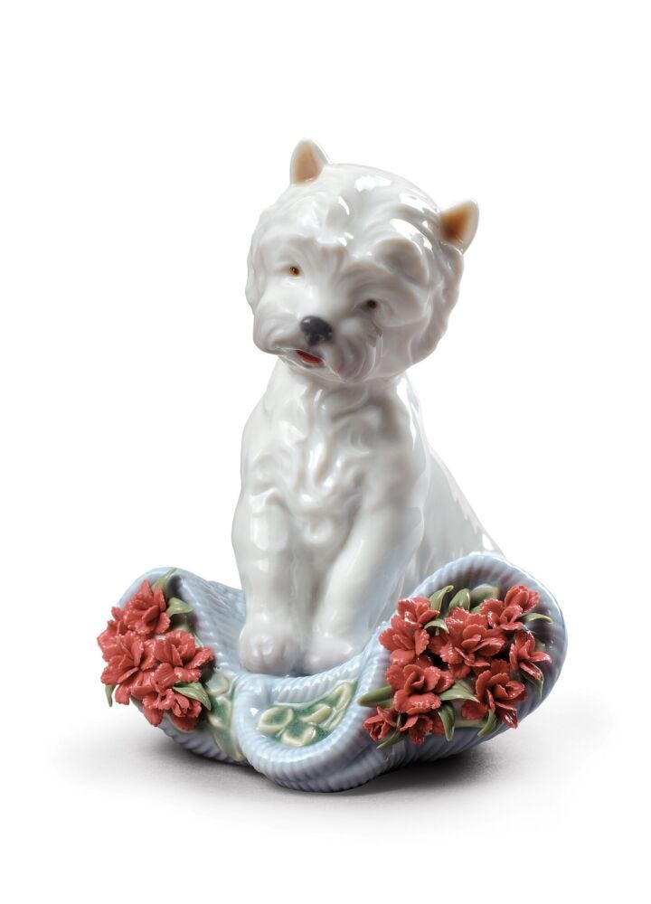 Playful Character Dog Figurine Type 164 in Lladró