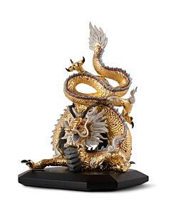 Escultura Dragón protector. Oro. Edición especial. Serie Limitada en Lladró