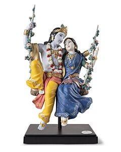 Escultura Radha Krishna en columpio. Serie Limitada en Lladró
