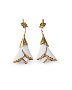 Heliconia - ショートピアス(White) in Lladr&oacute;