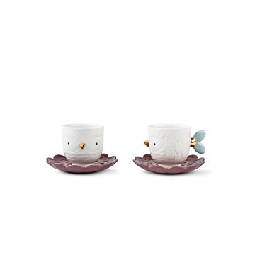 Set of 2 cups and saucers Kawki in Lladró