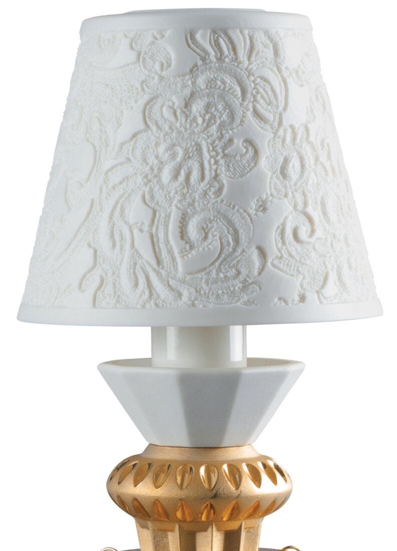 Belle de Nuit Lithophane Table Lamp with Tears. Golden Luster (UK) in Lladró