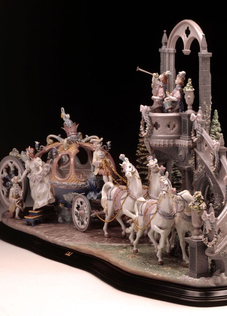 Scultura L'arrivo di Cenerentola. Serie limitata in Lladró