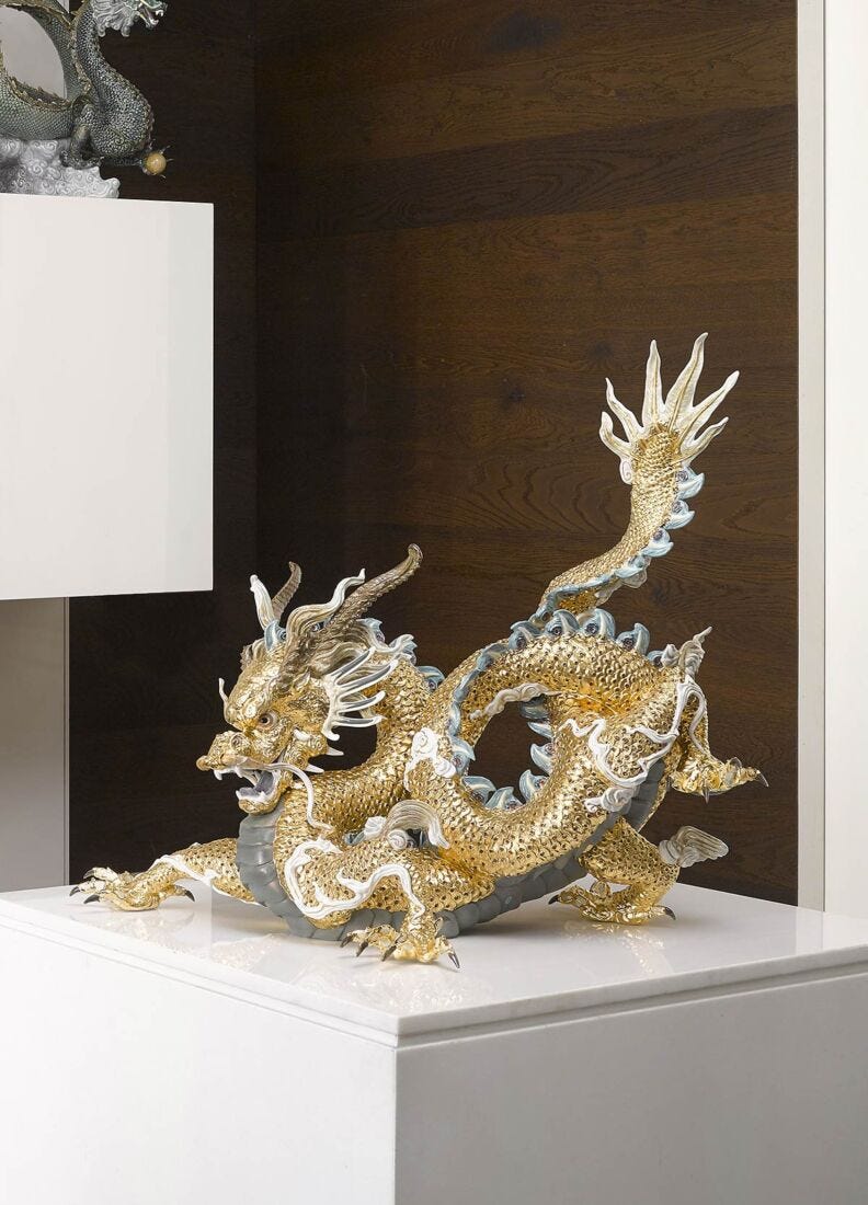 臥龍(Gold) =Limited Edition= - Lladro-Japan