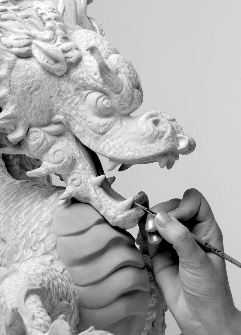 臥龍(Gold) =Limited Edition= - Lladro-Japan
