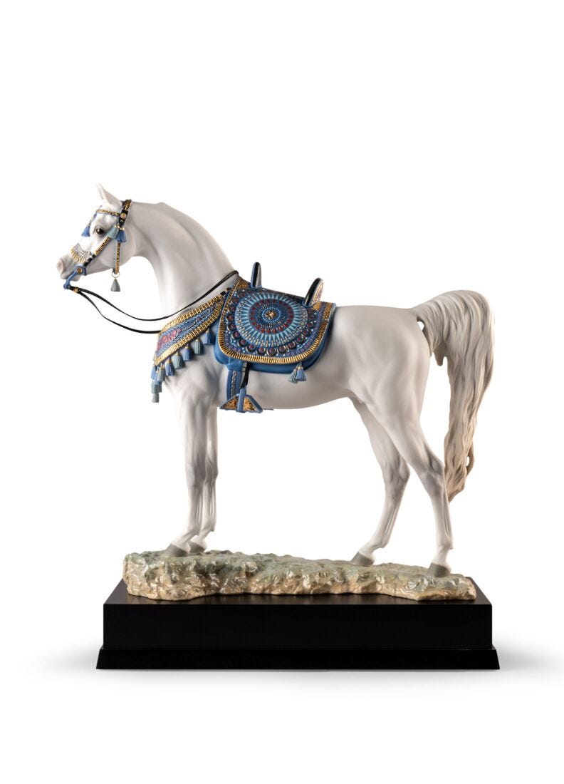 Arabian Pure Breed Horse Sculpture. Limited Edition in Lladró