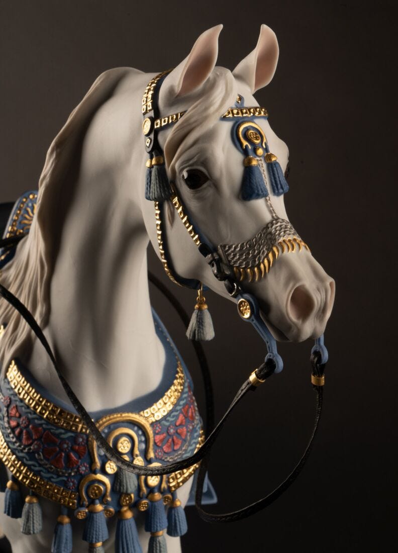 Arabian Pure Breed Horse Sculpture. Limited Edition in Lladró