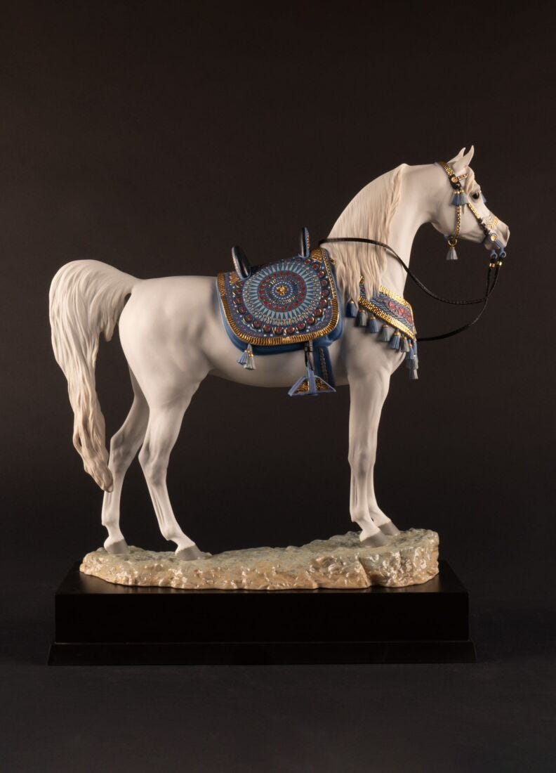 Arabian Pure Breed Horse Sculpture. Limited Edition in Lladró