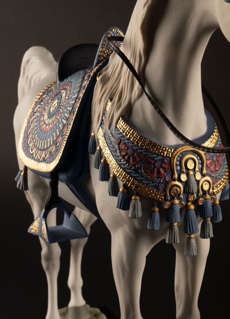 Escultura caballo Pura raza árabe. Serie limitada en Lladró