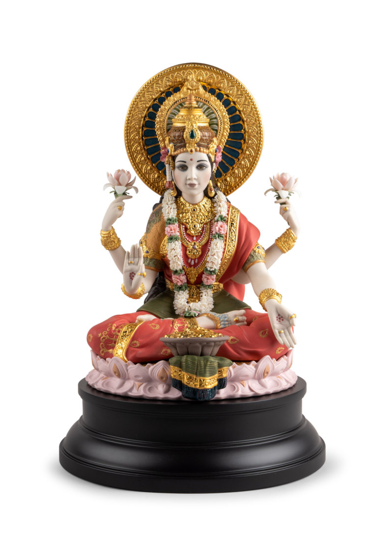 Goddess Lakshmi Sculpture. Limited edition in Lladró