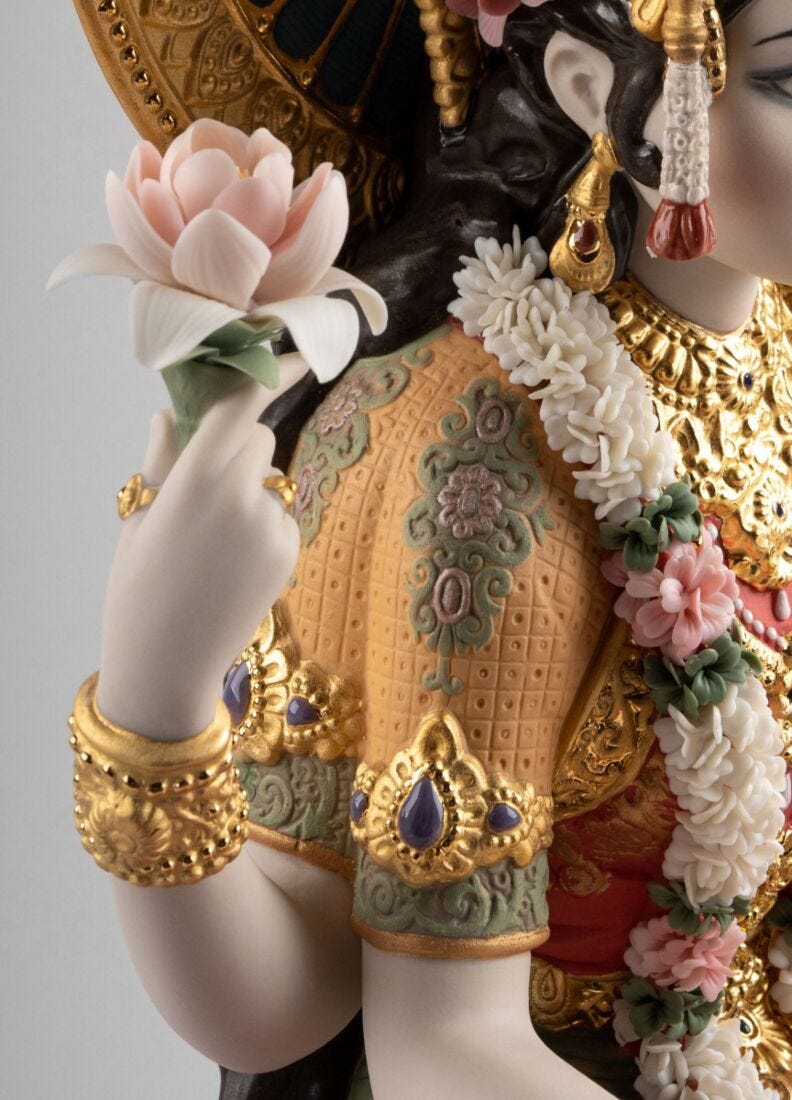 Goddess Lakshmi Sculpture. Limited edition in Lladró