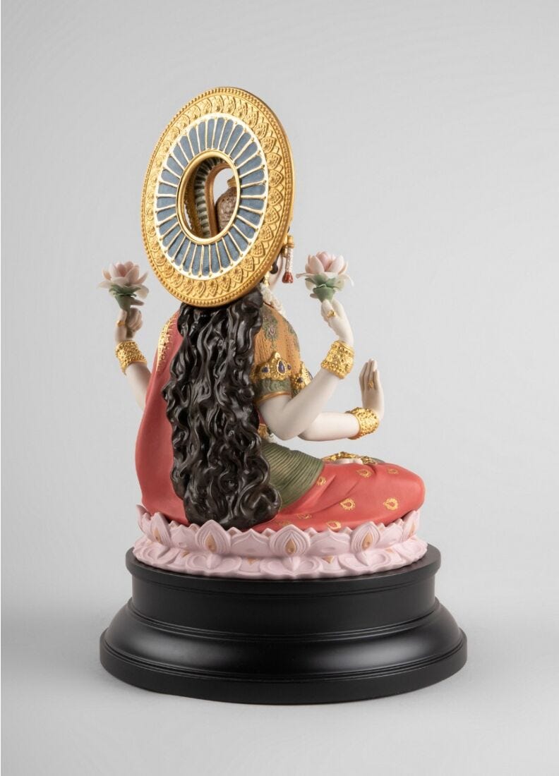 Goddess Lakshmi Sculpture. Limited edition in Lladró