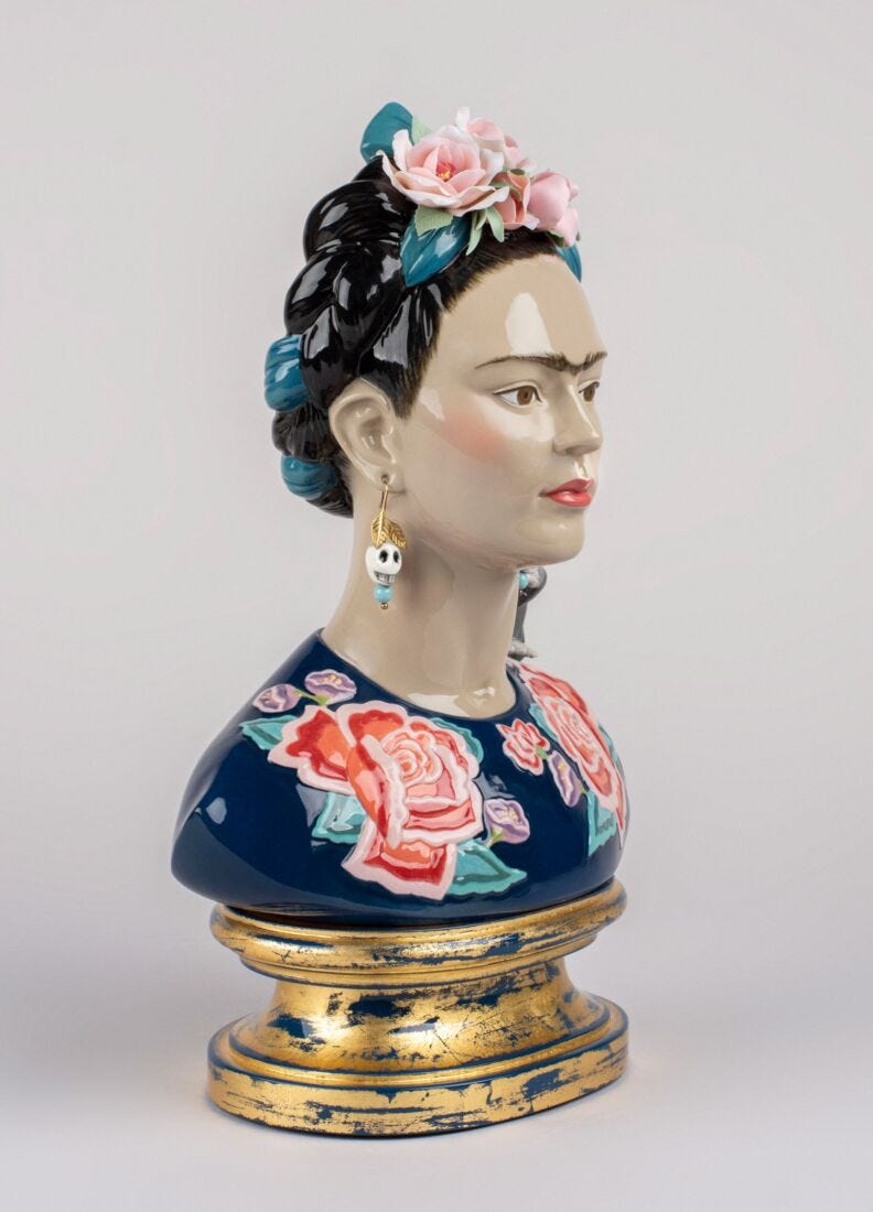 Frida Kahlo Figurine. Blue. Limited Edition in Lladró