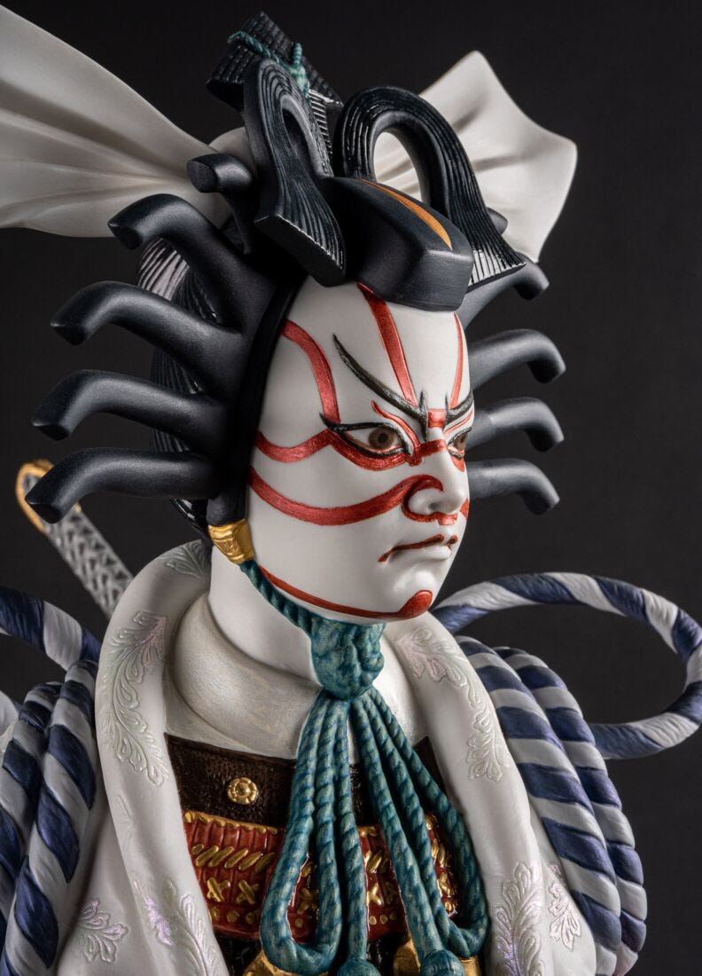 Japan-Kabuki Sculpture. Limited Edition in Lladró