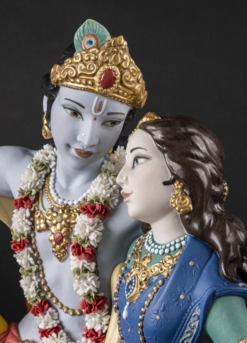 Lladro Radha Krishna Figurine - Limited Edition