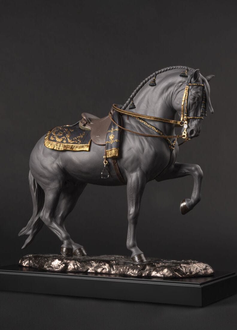 Escultura Caballo español. Negro. Serie Limitada, 4 de 11