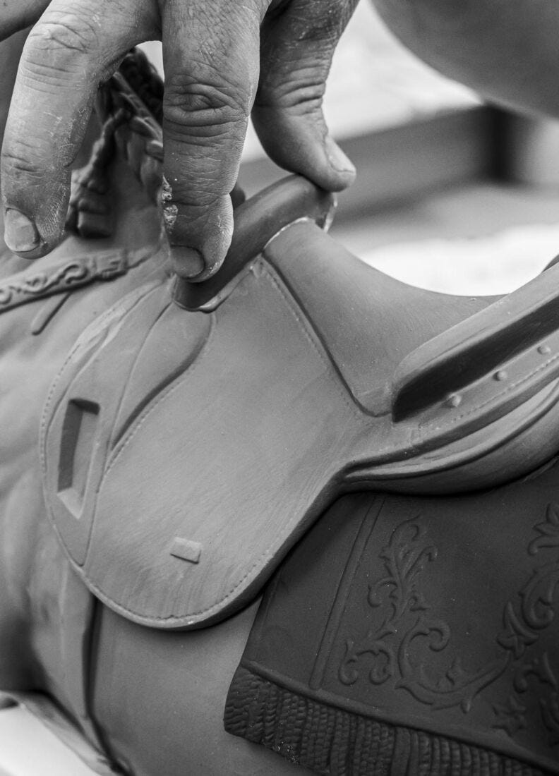 Escultura Caballo español. Negro. Serie Limitada, 3 de 11