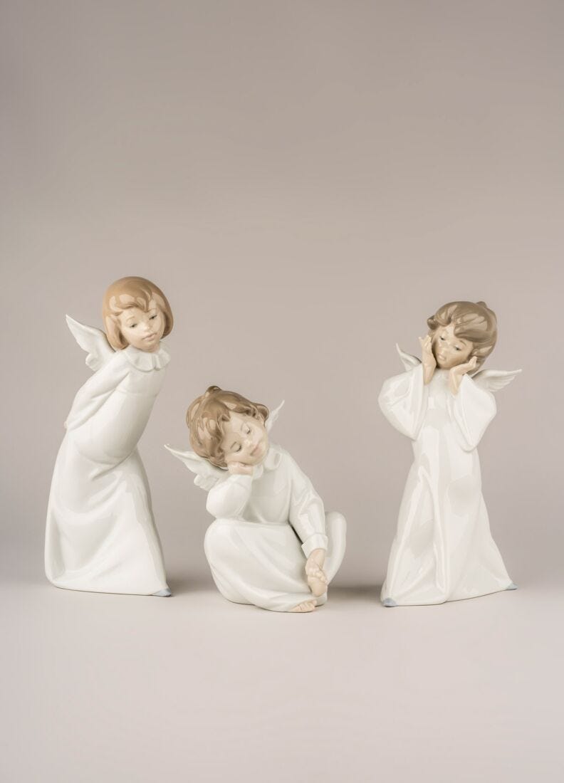 Mime Angel Figurine in Lladró