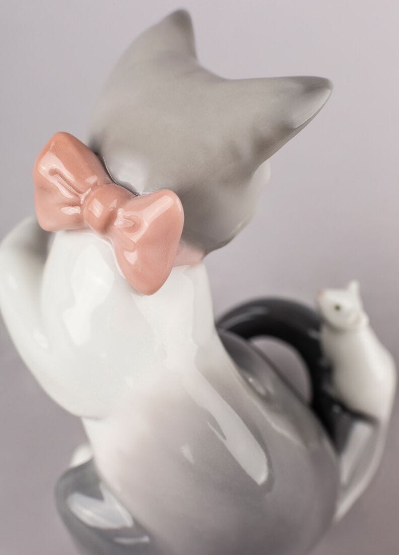 Cat and Mouse Figurine in Lladró