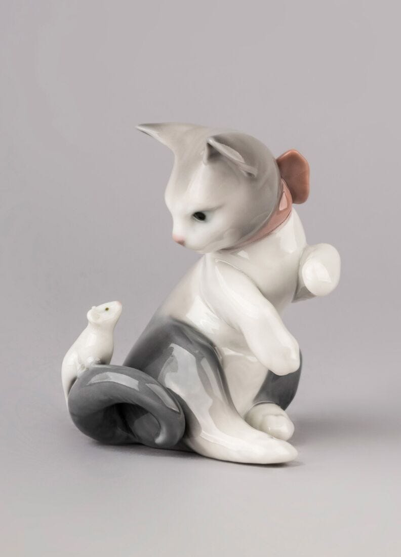 Cat and Mouse Figurine in Lladró