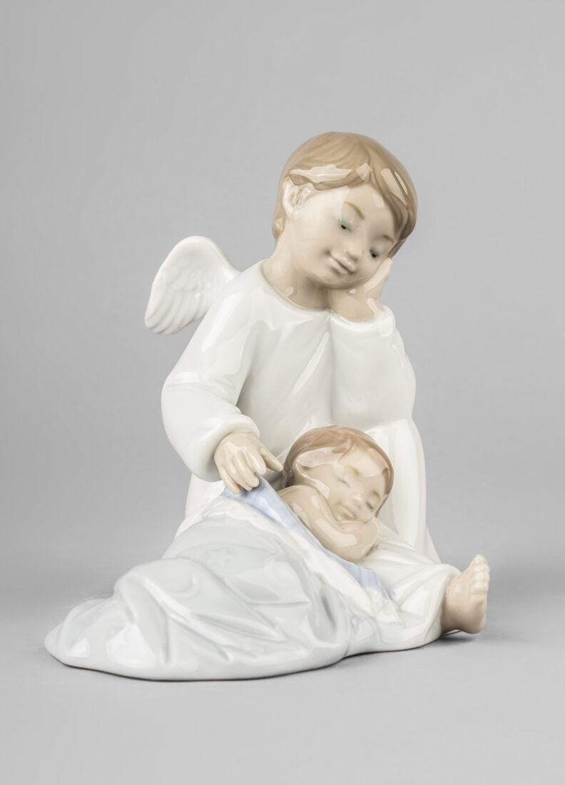 My Guardian Angel Blue Figurine in Lladró
