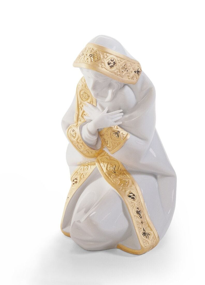 Figurina Natività Bianco Natale Lustro oro in Lladró