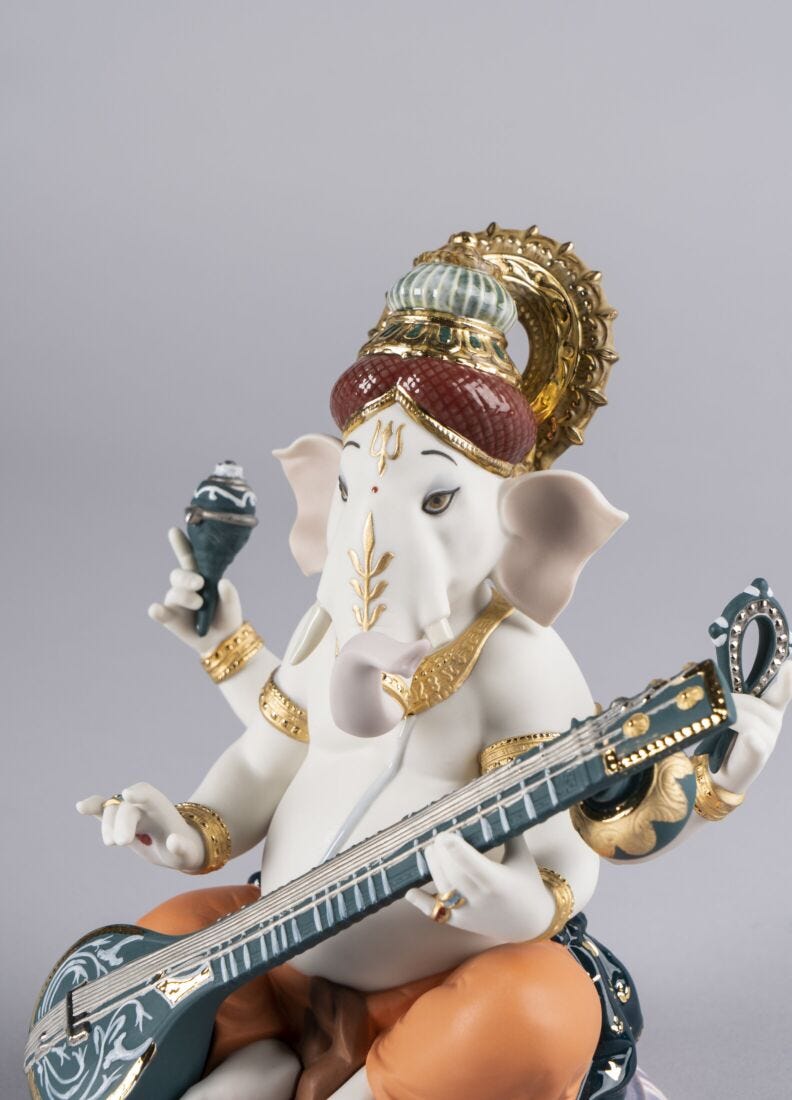 Figura Ganesha con veena. Serie limitada en Lladró