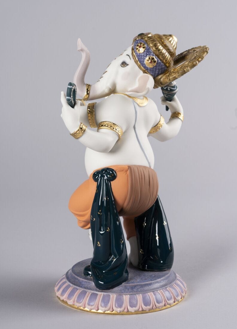Dancing Ganesha Figurine. Limited Edition in Lladró