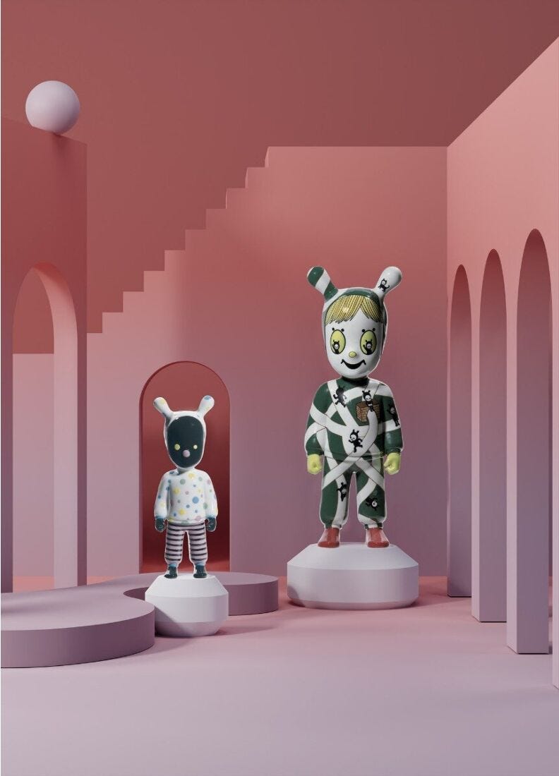 Figurina The Guest by Devilrobots. Modello grande. Edizione limitata in Lladró