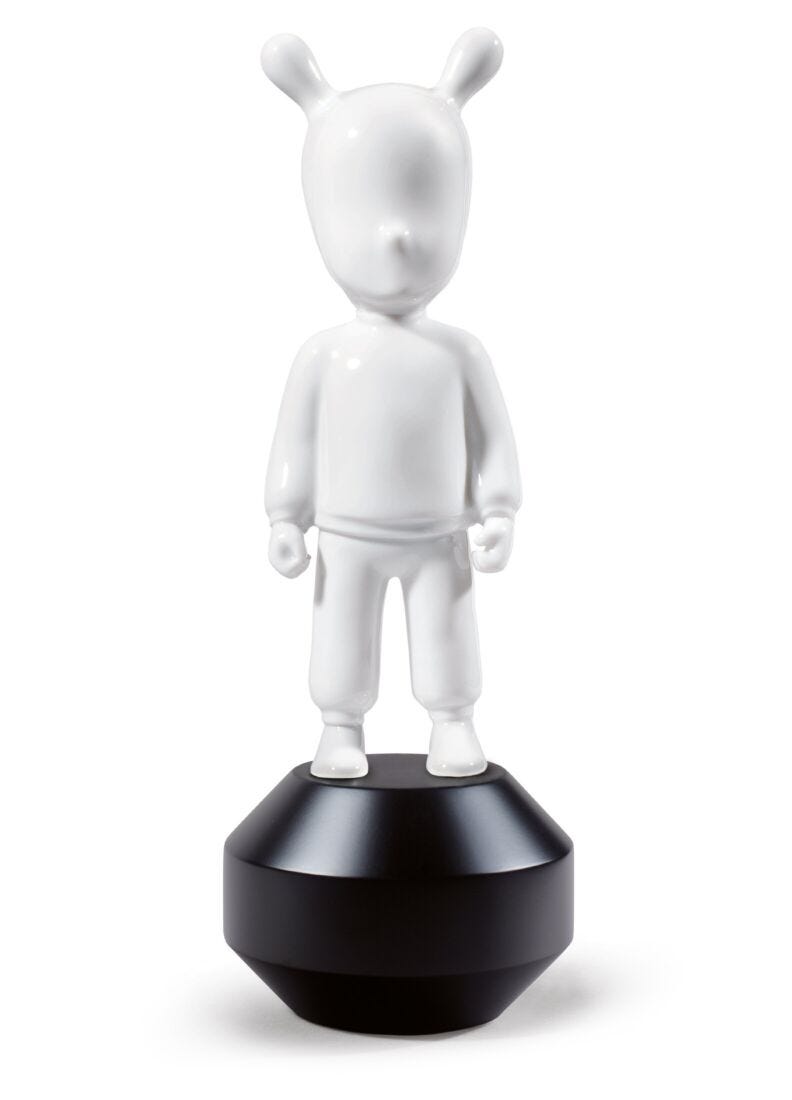 Figurina The Guest Little - bianco su nero. Modello piccolo in Lladró