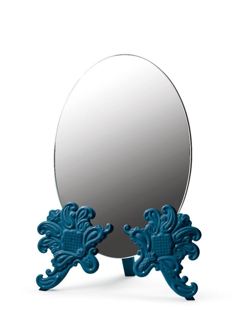 Specchio toeletta (blu) in Lladró