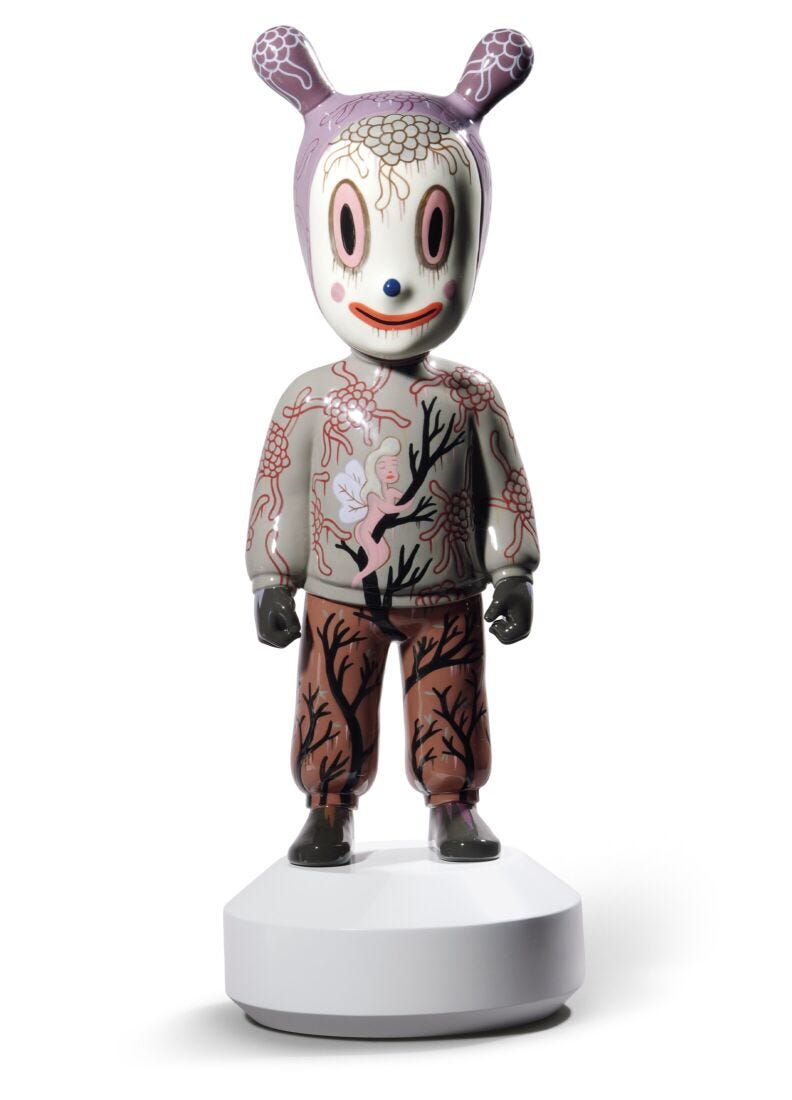 The Guest by Gary Baseman Figurine. Large Model. Limited Edition in Lladró