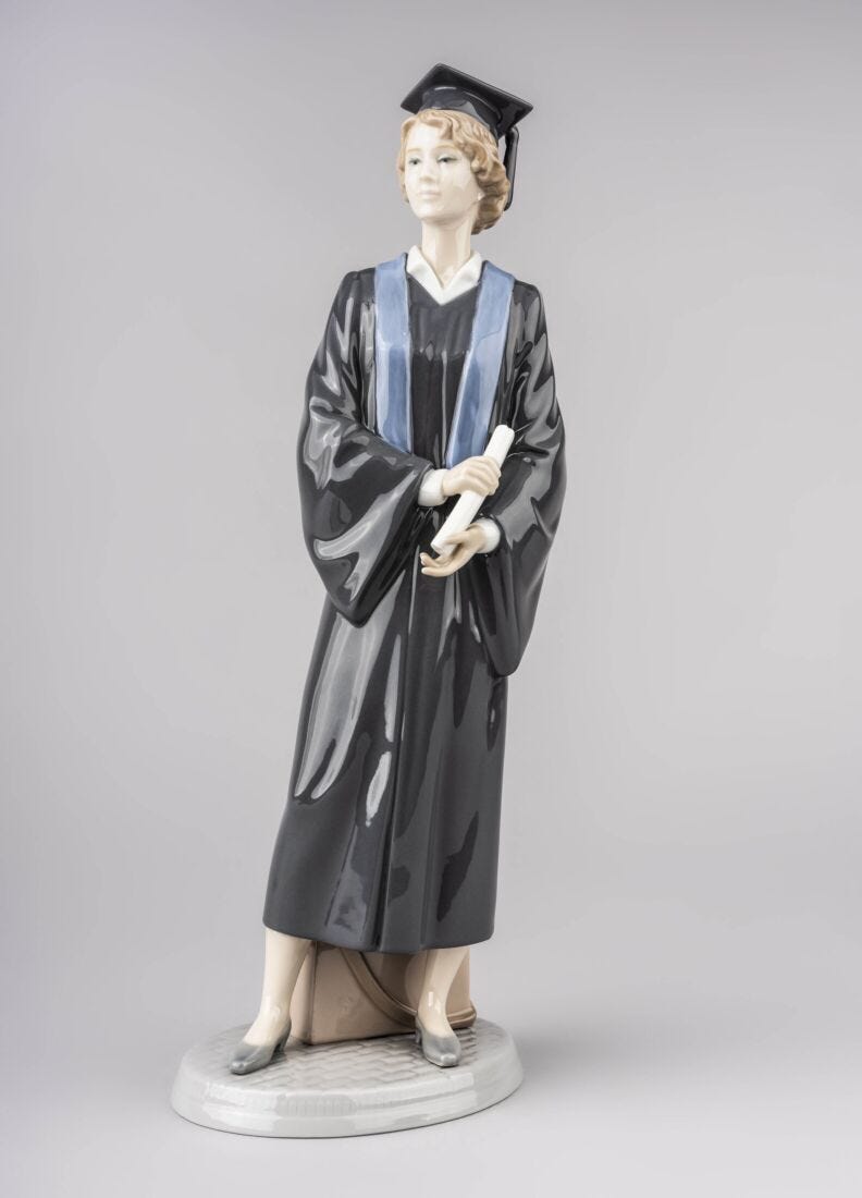 Her Commencement Woman Figurine in Lladró