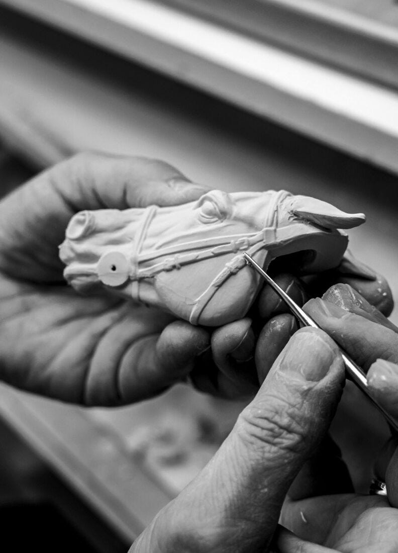 Horse Race Figurine. Limited Edition, 6 of 8