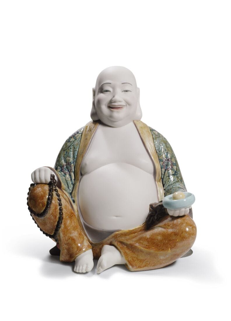 Figurina Buddha felice in Lladró