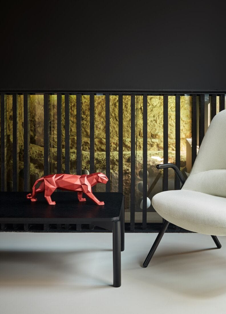 Panther Sculpture. Metallic red, 2 of 8