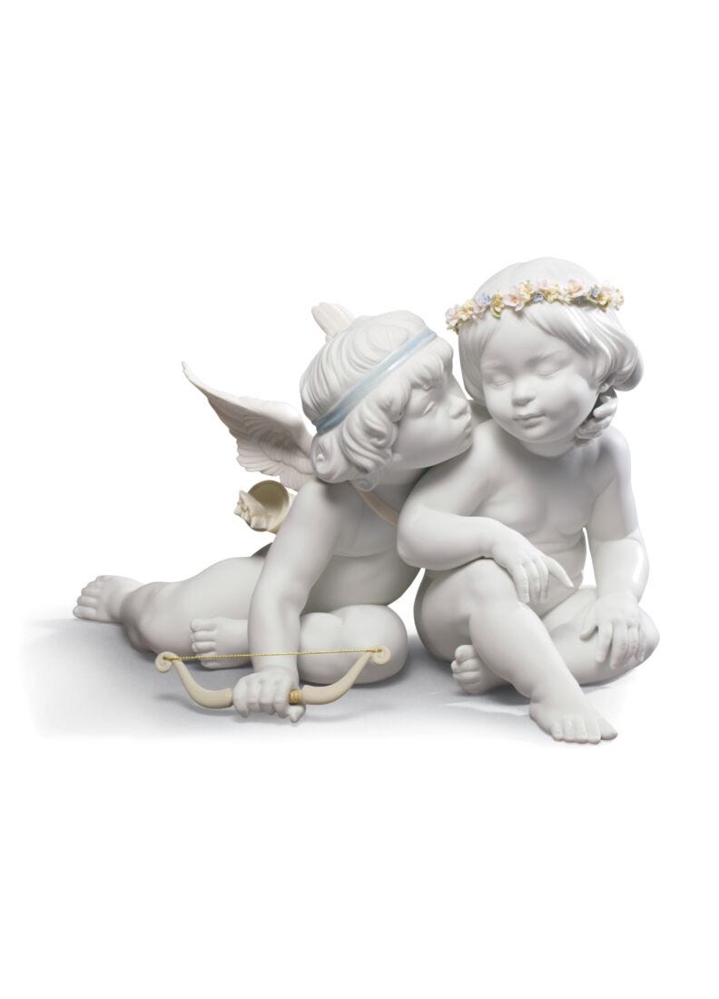 Eros and Psyche Angels Figurine in Lladró
