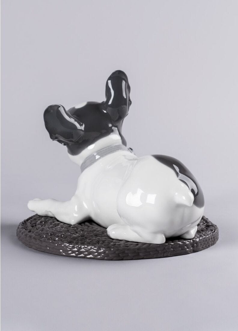 Figura perro Bulldog francés con macarons en Lladró