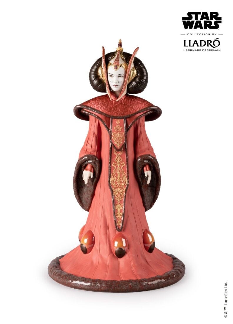 Figura La Reina Amidala™ en la Sala del Trono. Serie limitada en Lladró