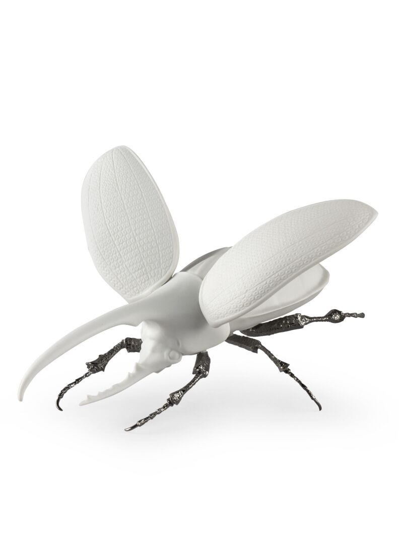 Hercules Beetle Figurine. Matte White in Lladró