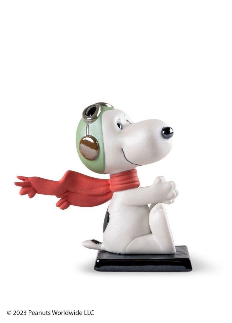 Snoopy™ Flying Ace Sculpture - Lladro-USA