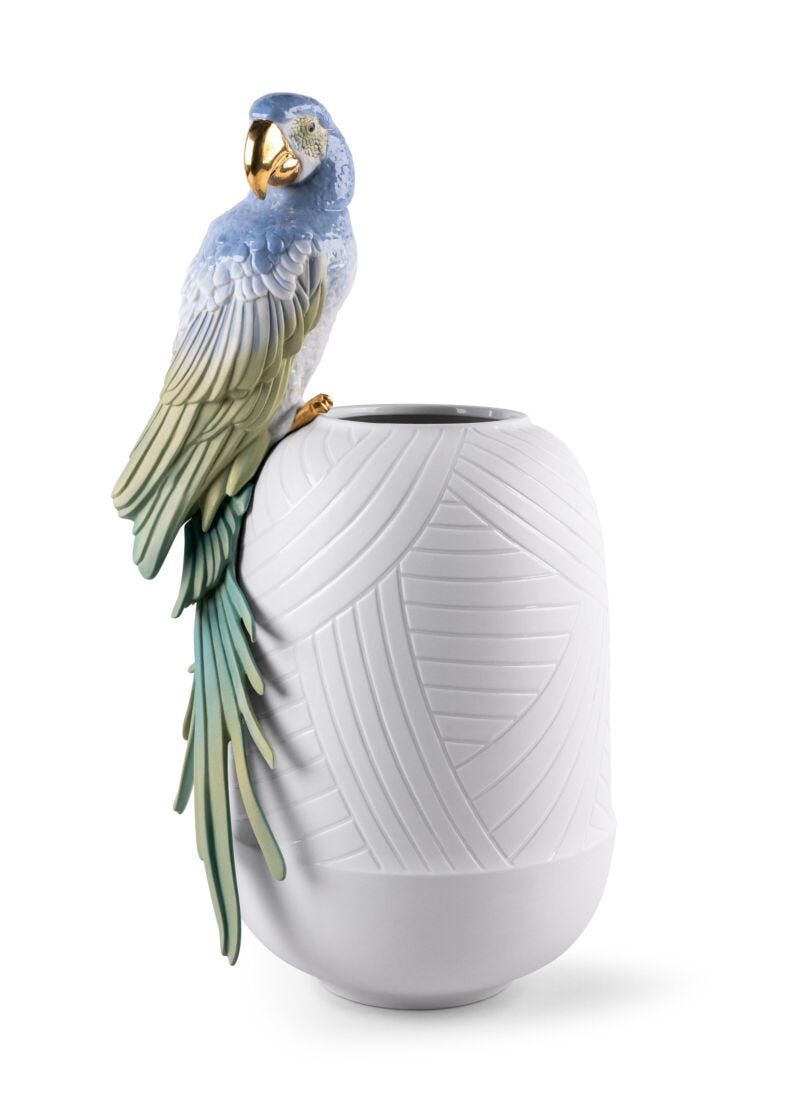 Macaw Bird Vase in Lladró