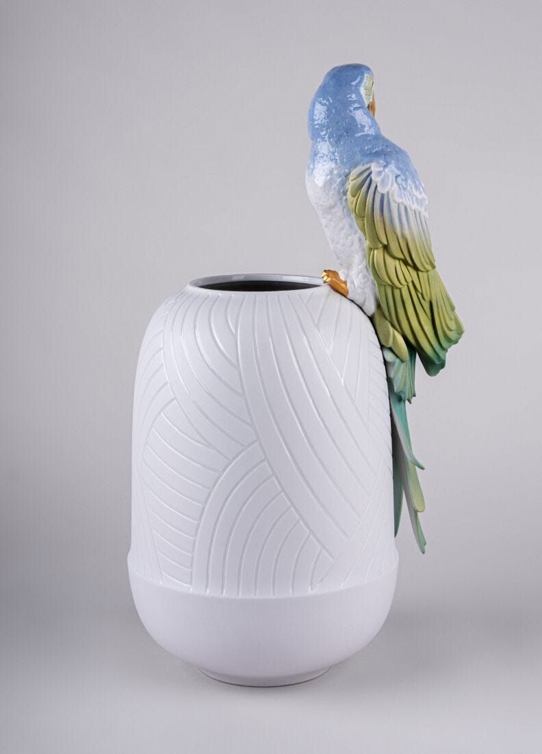 Macaw Bird Vase in Lladró