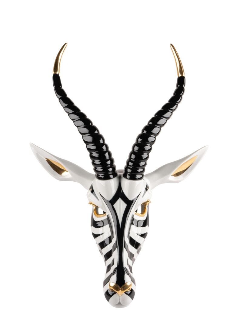 Mask (Antelope/Black-Gold) in Lladró