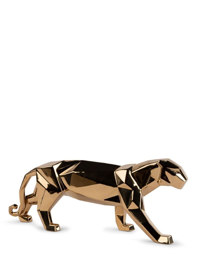 Panther Sculpture. Golden, 1 of 8