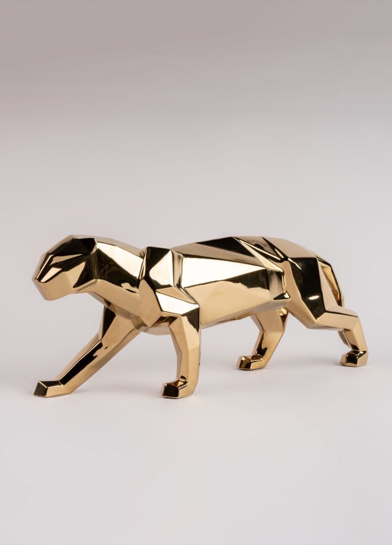 Panther (golden) in Lladró
