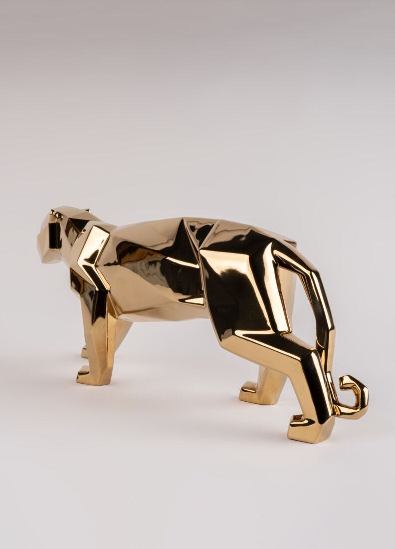 Panther (golden) in Lladró