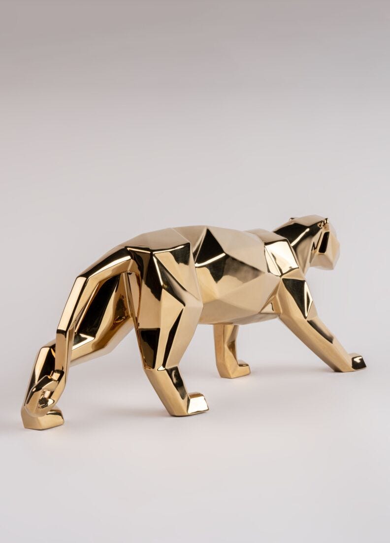 Panther (golden) in Lladró